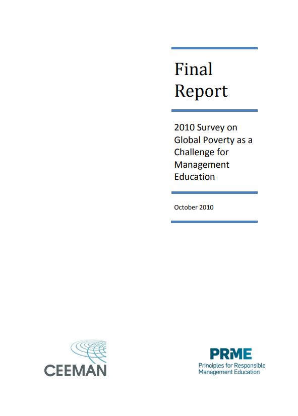 2010 Survey on Global Poverty as a Challenge for Management Education