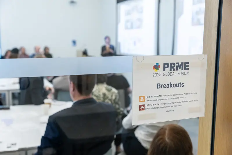 PRME Global Forum Breakout signs