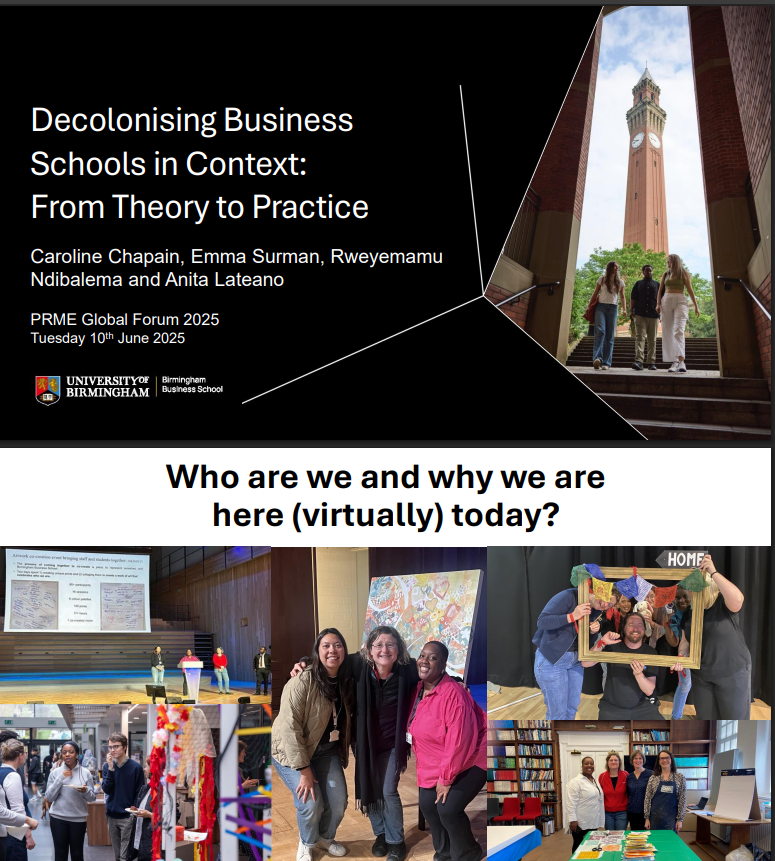 Decolinising business school sin context